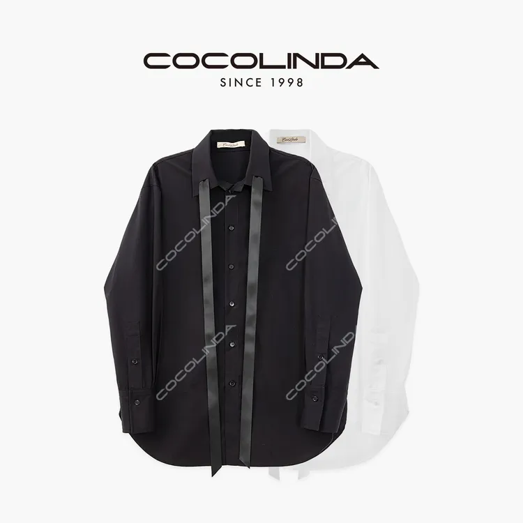 COCOLINDA | 【100%棉】学院小香风 飘带(可拆）衬衫K3652