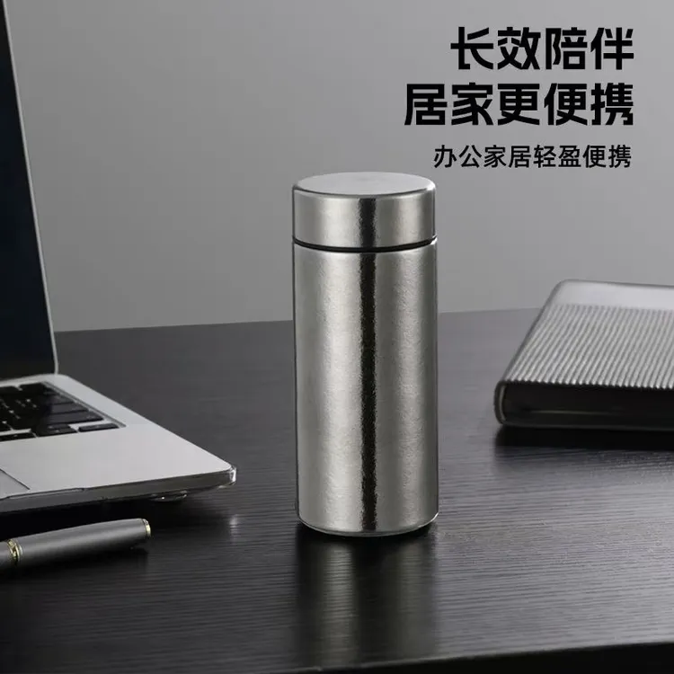 纯钛保温杯220ml冰花便携口袋杯轻量化双层真空钛水杯健康保鲜