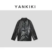斜插口袋皮衣 YANKIKI 2025秋冬季款NEW