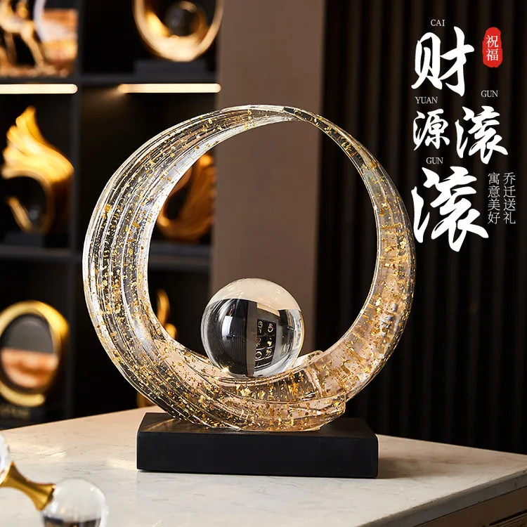 财源滚滚电视柜客厅酒柜摆件办公室卧室轻奢高档乔迁送礼家居装饰