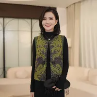 【香云纱】枫竺阿楠anan满绣提花新中式真丝国风马甲女秋季上衣外套