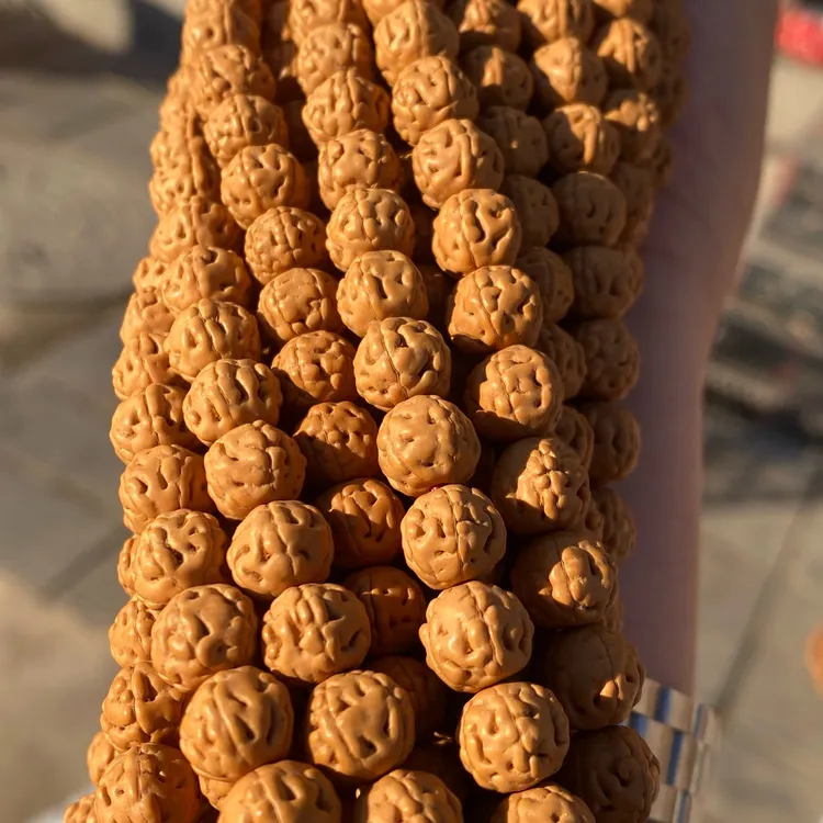 珠串黄金蛤蟆背五瓣脖挂