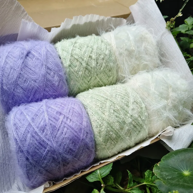 手工编织diy材料毛衣围巾毯子渐变编织马海毛仿貂毛亲肤柔软毛线