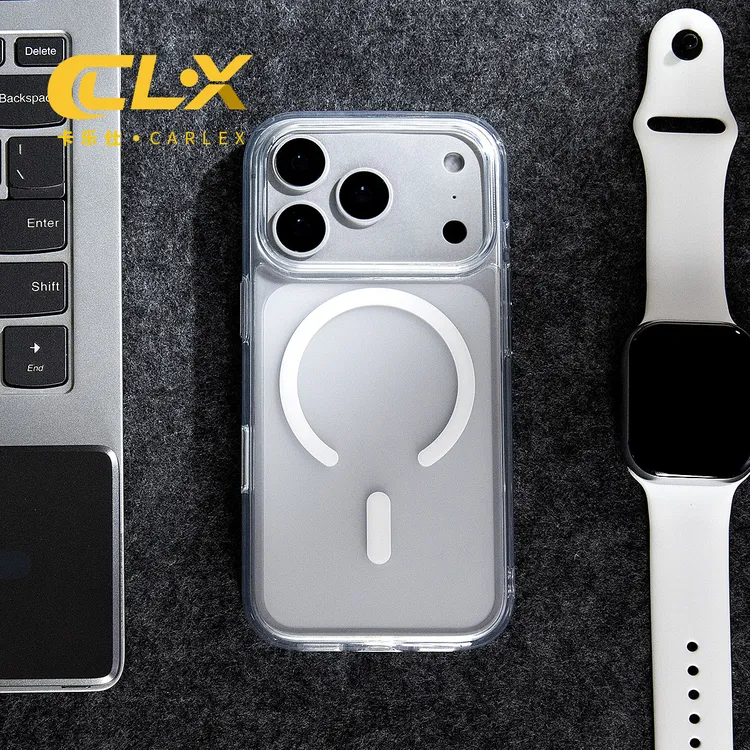 Ai拍照按键适用苹果手机壳17promax半透磨砂磁吸壳灵动触控保护套