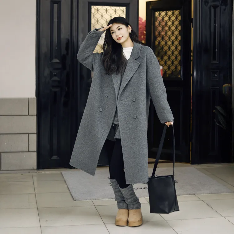 艾格时尚羊毛简约气质款女韩版四粒扣艾格女装19113