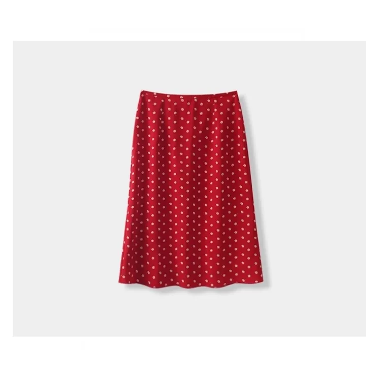 KELE  【夏夜晚风】2025夏季新款慵懒休闲碎花裙轻奢百搭高腰中长裙