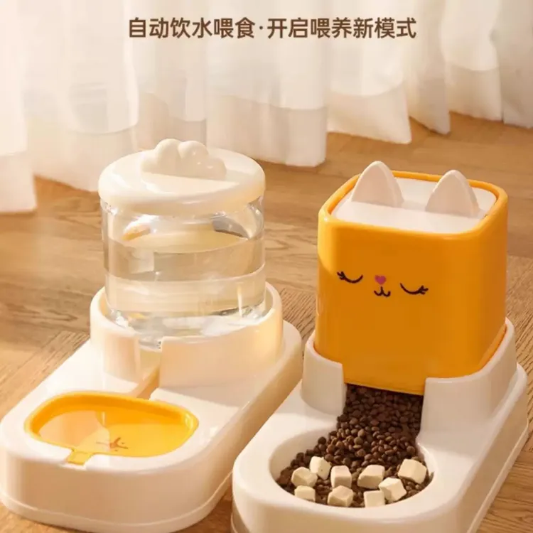 猫咪饮水机猫粮自动喂食器宠物饮水器流动一体机不湿嘴狗狗喝水器