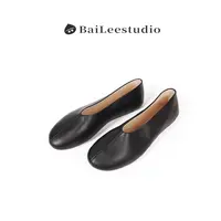 【柏栗良品】栗姐好物分享~极简风浅口一脚蹬奶奶鞋女2912