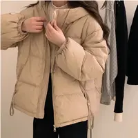 连帽短款羽绒服拉链女时尚保暖百搭冬季外套HS0908