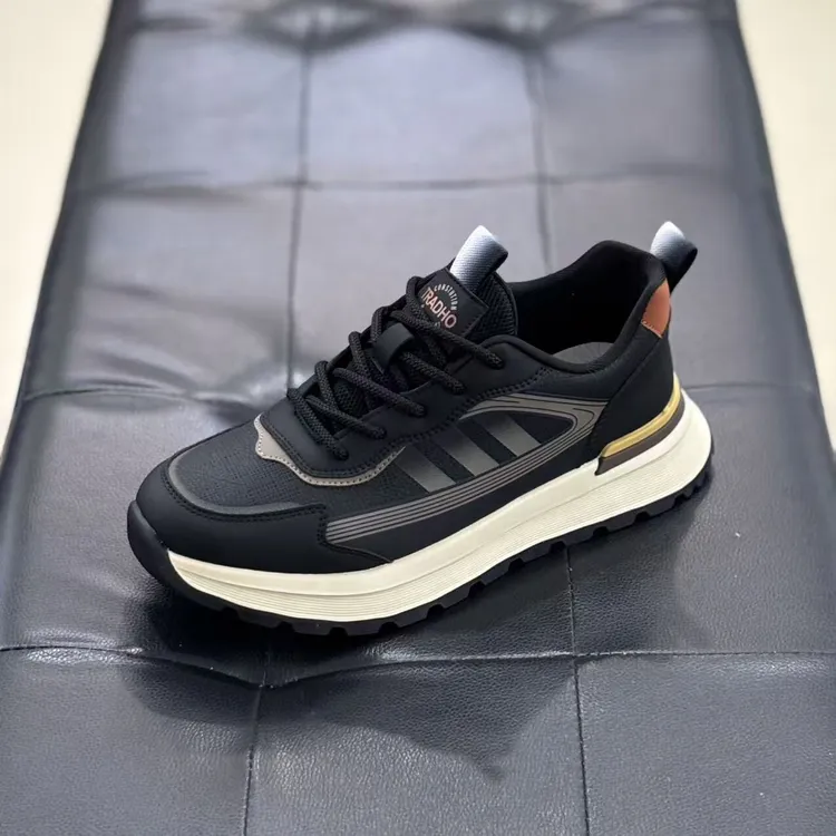 2025男士透气飞织网时尚潮鞋运动运动鞋厚底鞋时尚休闲鞋