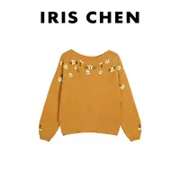 IRIS CHEN 满觉陇 2025冬款“羊毛兔毛220g”绣花针织衫25SY1145