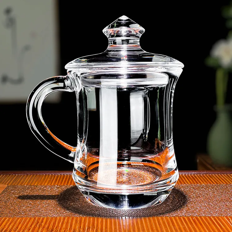 安享生活原矿水晶杯办公杯竹节茶杯高档茶杯茶具精致家用送礼佳品