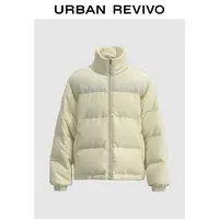 【HOT】UR2025冬季新款男装休闲简约拼接绗缝羽绒服UMM150020