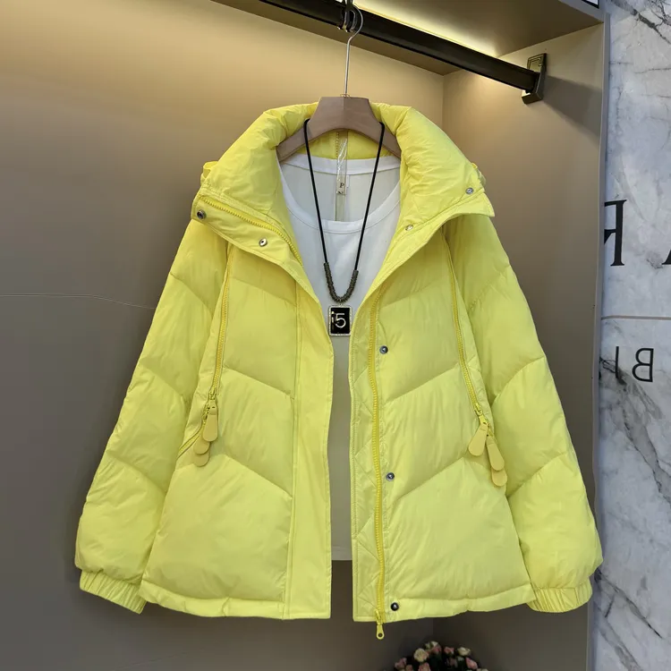 2025欧货气质简约洋气欧货加厚保暖拉链拼接时尚欧货显瘦外套8007