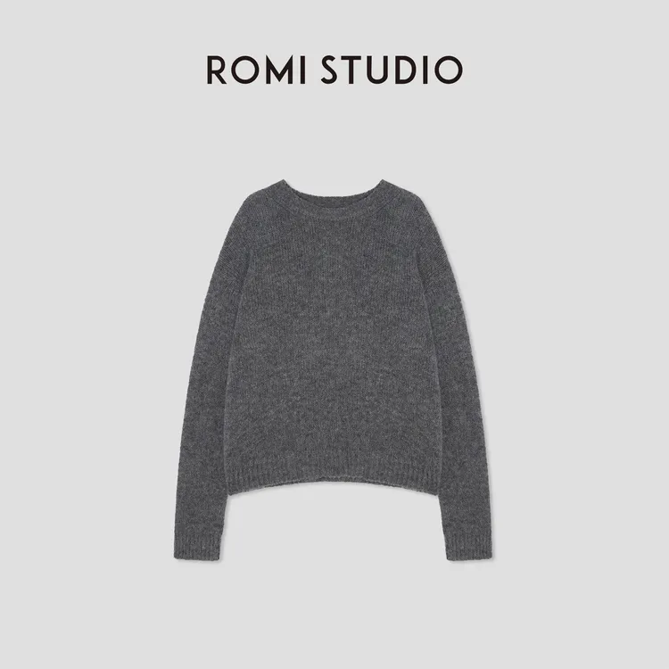 ROMI STUDIO“格雷高知”康宝莱山羊 绒绵羊毛混纺针织毛衫432TM021