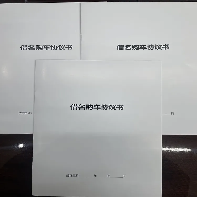 【初奥】借名购车协议个人中介挂靠购车协议范本通用本册