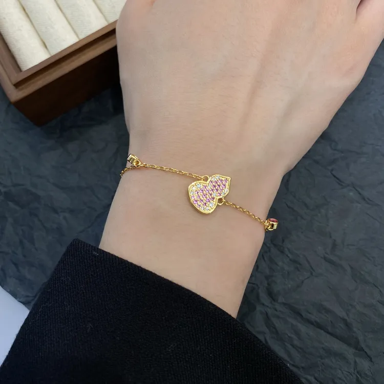 铜合金仿珍珠手链 轻奢高级感粉色葫芦手链百搭时尚小众气质精致