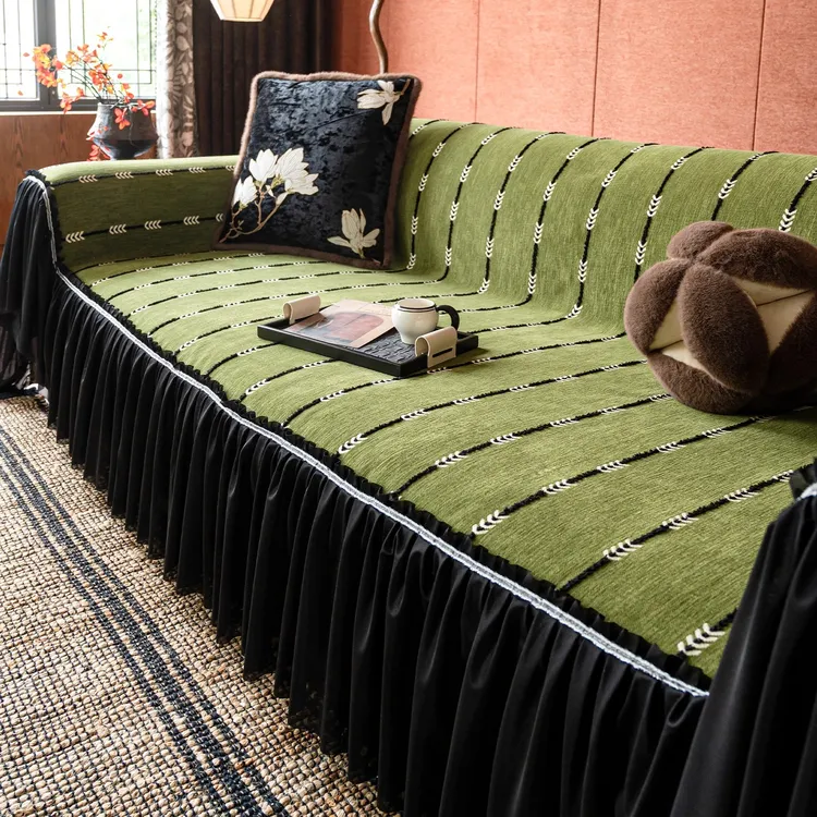 V/雅鹿中古风沙发巾懒人万能沙发套罩巾四季通用高级感沙发盖布巾