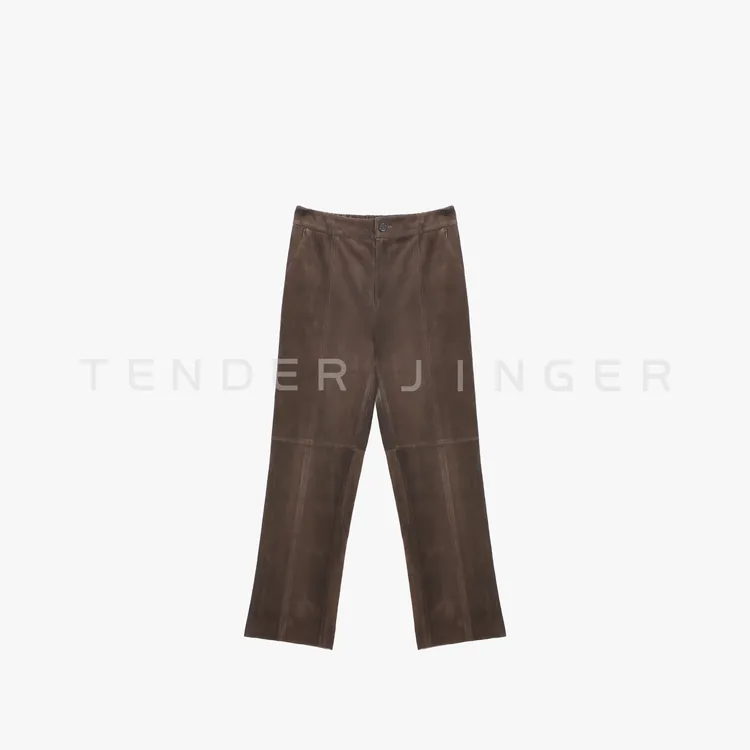 Tender Jinger｜线下专供 复古反绒羊皮休闲裤T54MDD50758