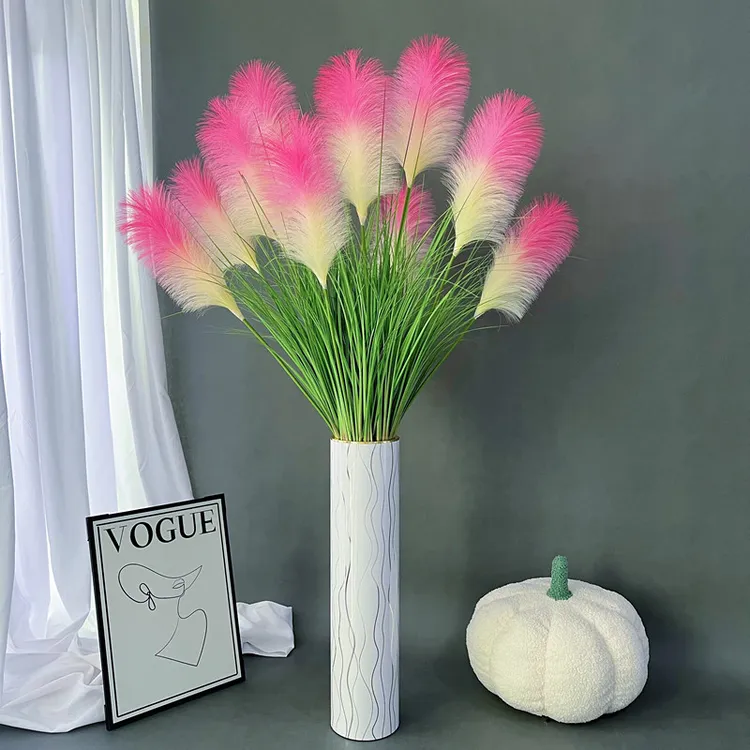 客厅仿真芦苇大花穗电视柜落地摆设花居家沙发角落高档装饰品花艺
