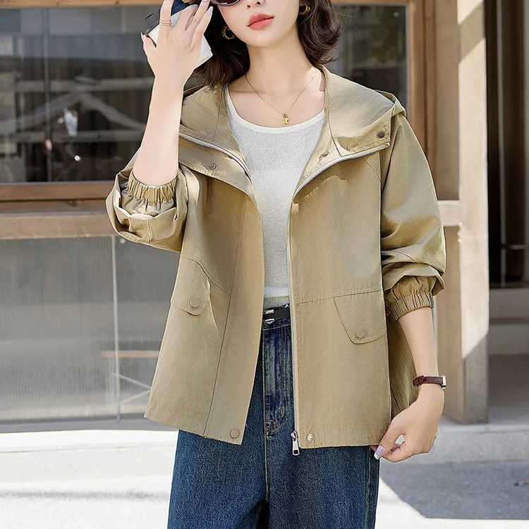 老钱风女装风衣外套短款2025春秋新款时尚宽松减龄小个子妈妈休闲