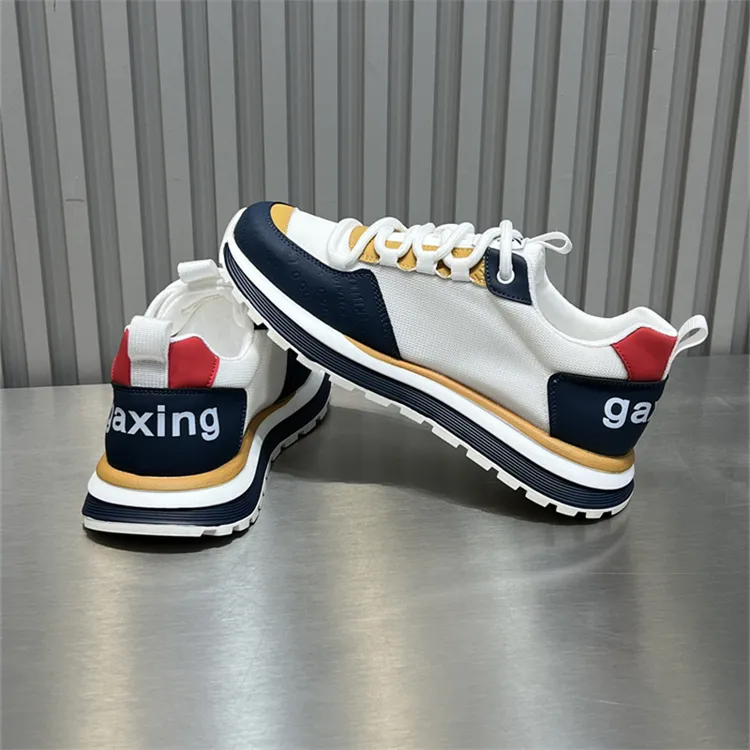 男鞋2025春季新款拼色阿甘鞋低帮百搭时尚透气男士运动休闲老爹鞋