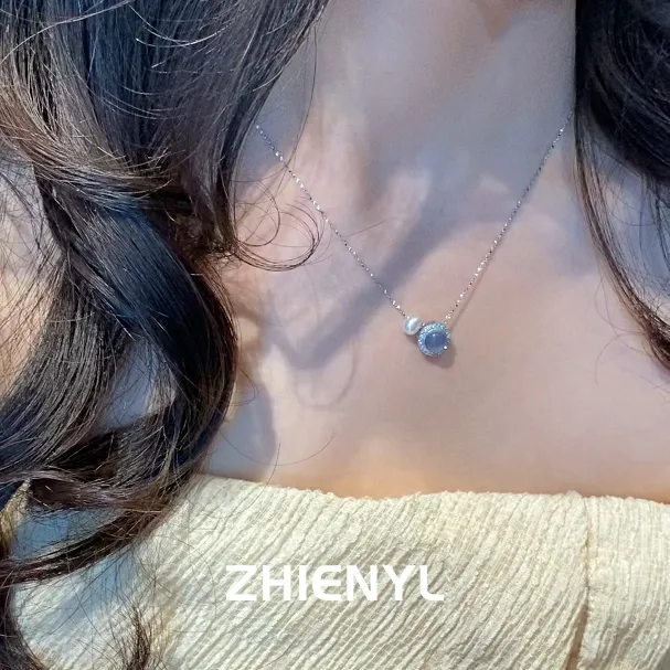 链子925银锆石 海岛日记纯银女项链气质温柔锁骨链七夕情人节礼物