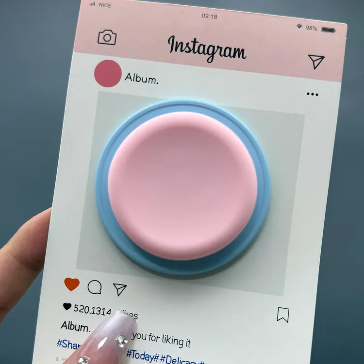 MagSafe强磁马卡龙撞色无线磁吸伸缩气囊指环支架男女潮液态硅胶