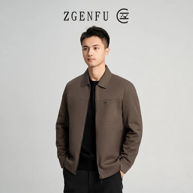 秋冬男士休闲夹克新款翻领短款百搭保暖加厚棉衣外套时尚夹克上衣