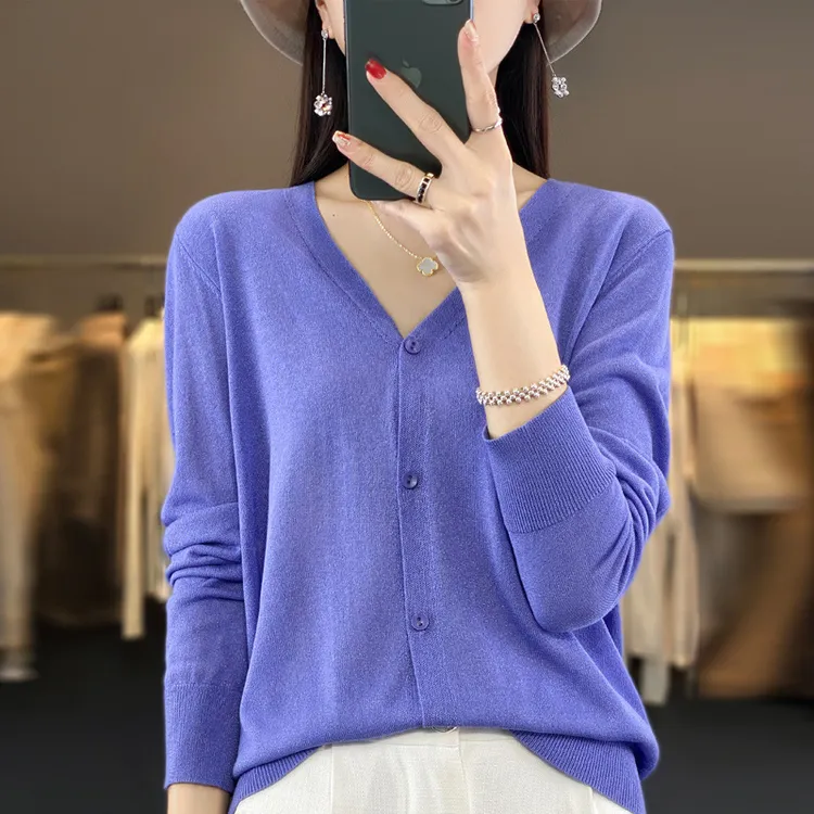 2025鎏金新款开衫女夏防晒外套外搭针织衫薄款沙上衣女装亚麻V领