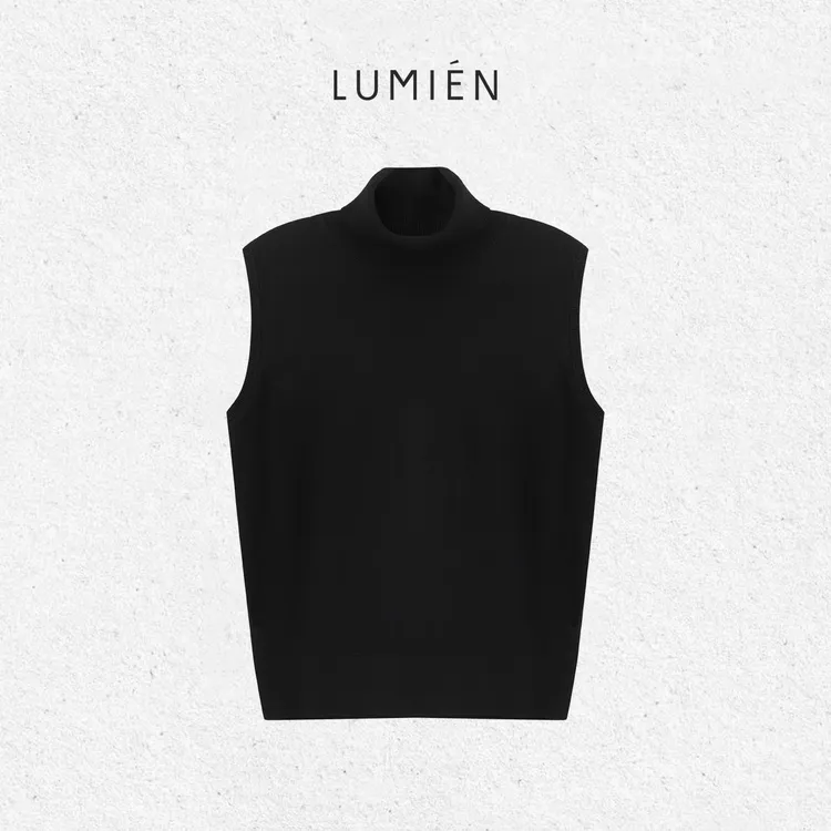 【LUMIEN 新品】“智感廓型”精细纺纱羊毛亲肤无袖针织衫LX5GBB037
