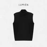 【LUMIEN 新品】“智感廓型”精细纺纱羊毛亲肤无袖针织衫LX5GBB037
