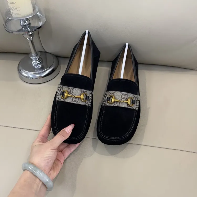 轻便豆豆鞋平底乐福鞋防滑马衔扣透气鞋子百搭时尚真皮软底男士