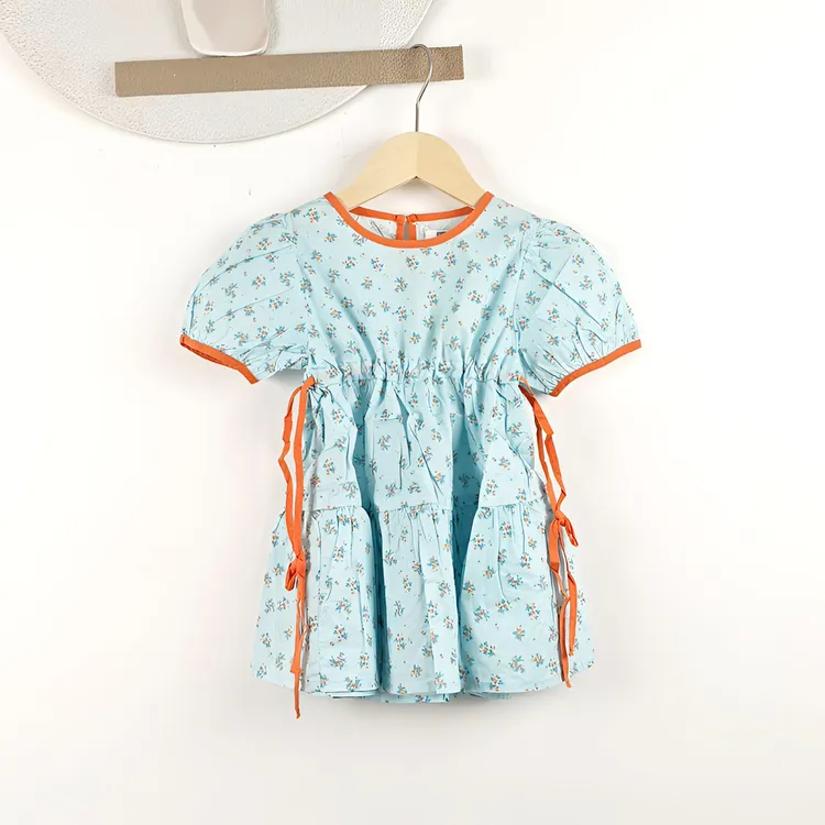 儿童连衣裙甜美可爱公主风夏季碎花裙子童装女泡泡袖时尚小童