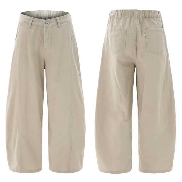 春秋美式复古弯刀休闲裤男女直筒宽松工装百搭小众阔腿拖地裤子潮