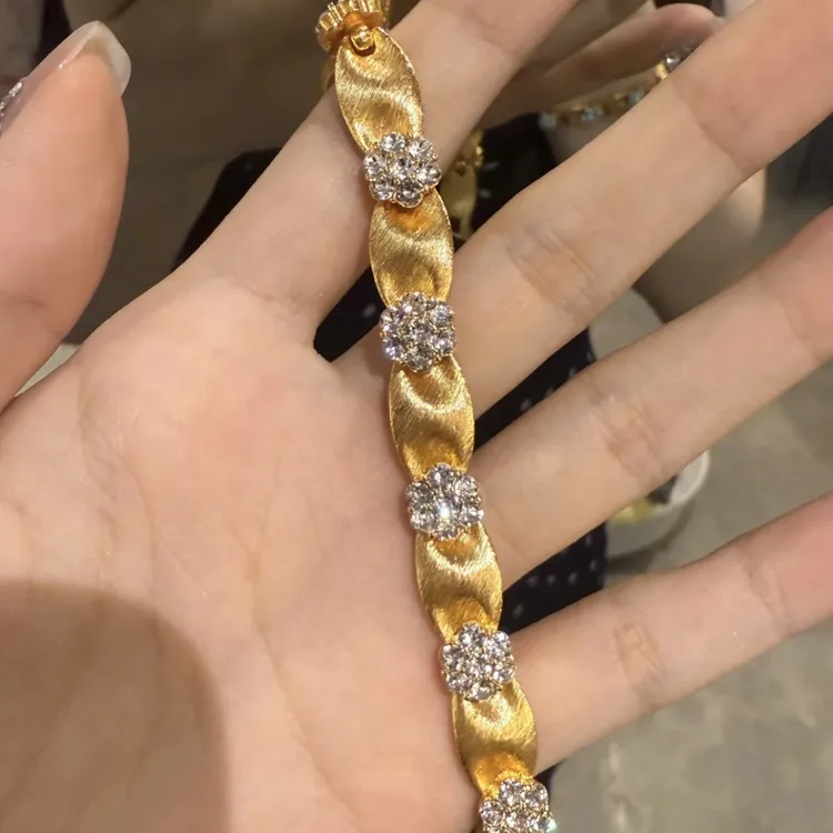 合金锆石手链 缎带系列手链 中古vintage风拉丝工艺 娇媚少女感