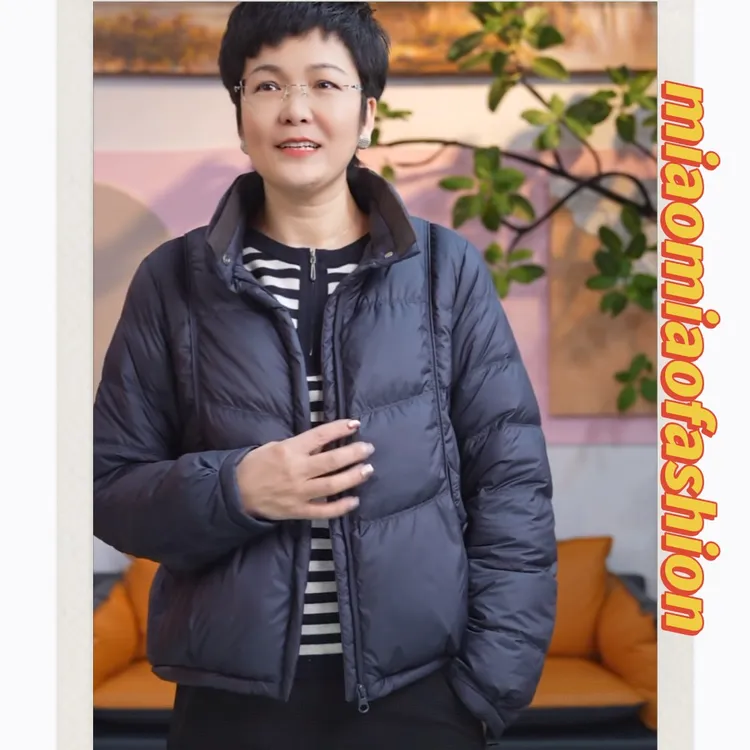 【MIO】米奥2025新款羽绒服时尚立领短款女小个子加厚保暖面包服