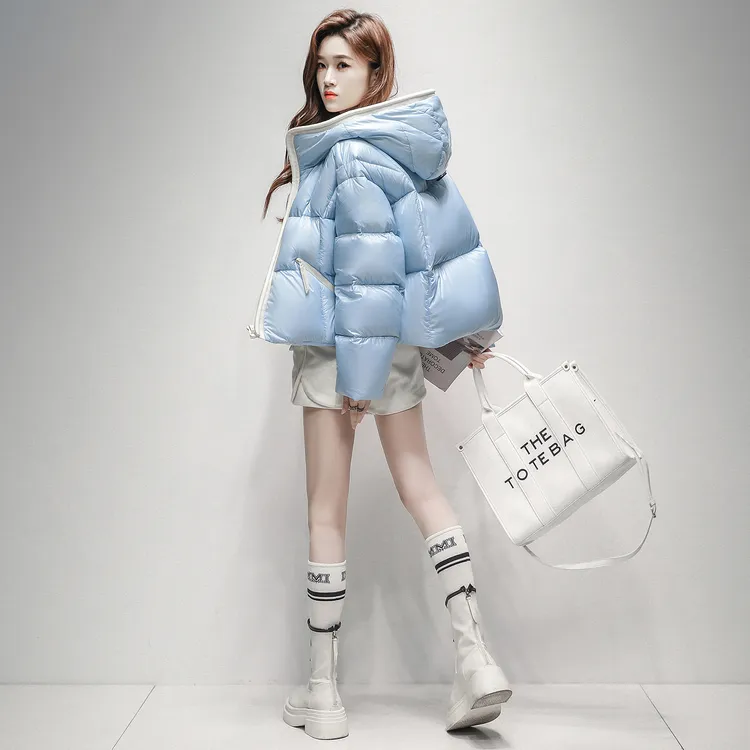 高端短款面包服羽绒服女小个子2025冬季新款保暖鸭绒云朵泡芙外套