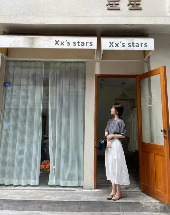 2025春夏新款圆领短袖针织开衫高级感T恤上衣百搭显瘦半身裙套装