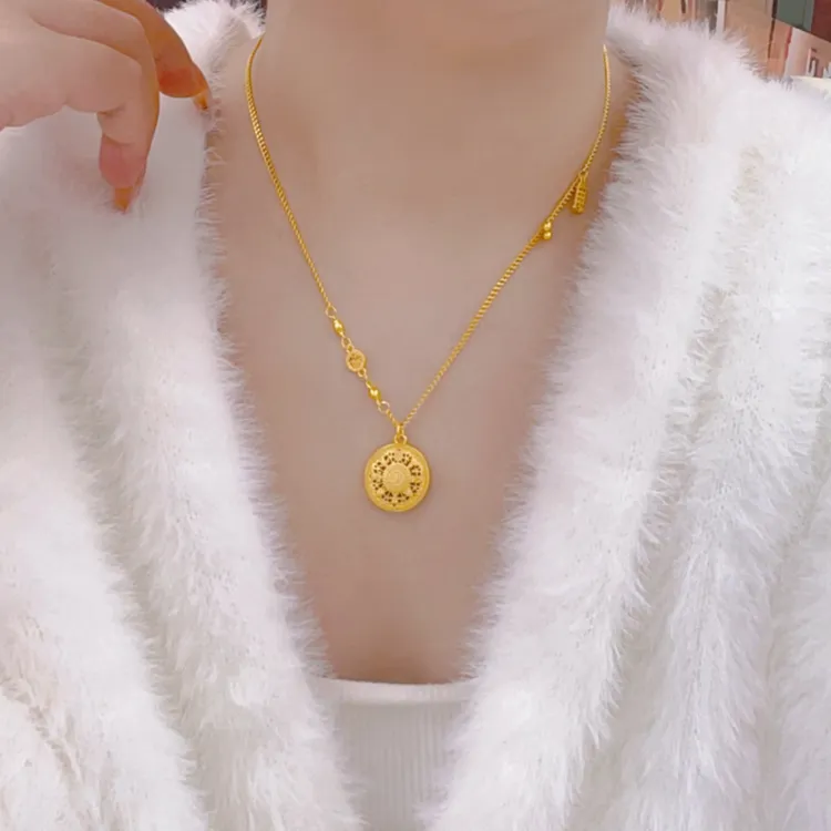 福字算盘八宝罗盘项链 M扣