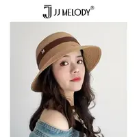 JJ Melody【英伦M标】CM4010 防晒草帽 B