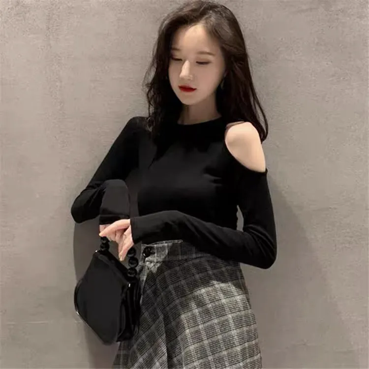 常规款圆领宽松型T恤显瘦设计感修身百搭套装紧身