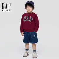 【大小童同款】Gap男女童2025秋季新款logo抓绒卫衣儿童装DR 804640