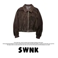 【古巴风情】慵懒极简百搭的复古时尚短款真皮外套