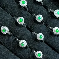 【上旭珠宝马哥推荐】天然翡翠A货满绿蛋面戒指开口戒 多样性发一件