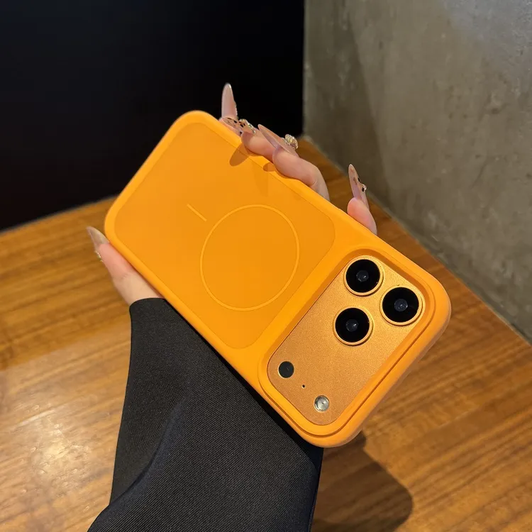 双层背板适用于iPhone17promax手机壳液态硅胶17全包触控按键磁吸