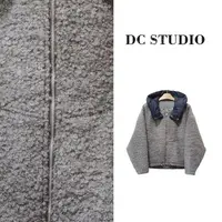  DC STUDIO【甜茶】2024冬新款时尚休闲宽松连帽保暖百搭毛呢外套