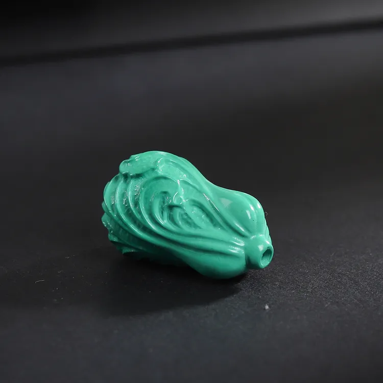 精工瓷高绿色白菜背云珠串隔珠路路通提溜吊挂坠百搭diy配饰配件