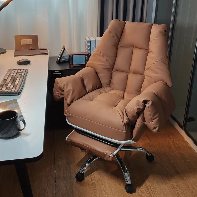 蓝泽老板椅家用办公电脑椅舒服办公室椅子商务沙发椅书房座椅可躺