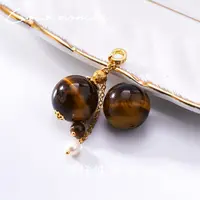 【小霞珠宝】虎眼球形吊坠珍珠气质轻奢百搭国风古风 AS218